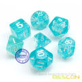 Assorted Colored Glitter Polyhedral Dice 7pcs Set, Glitter RPG Dice Set d4 d6 d8 d10 d12 d20 d%